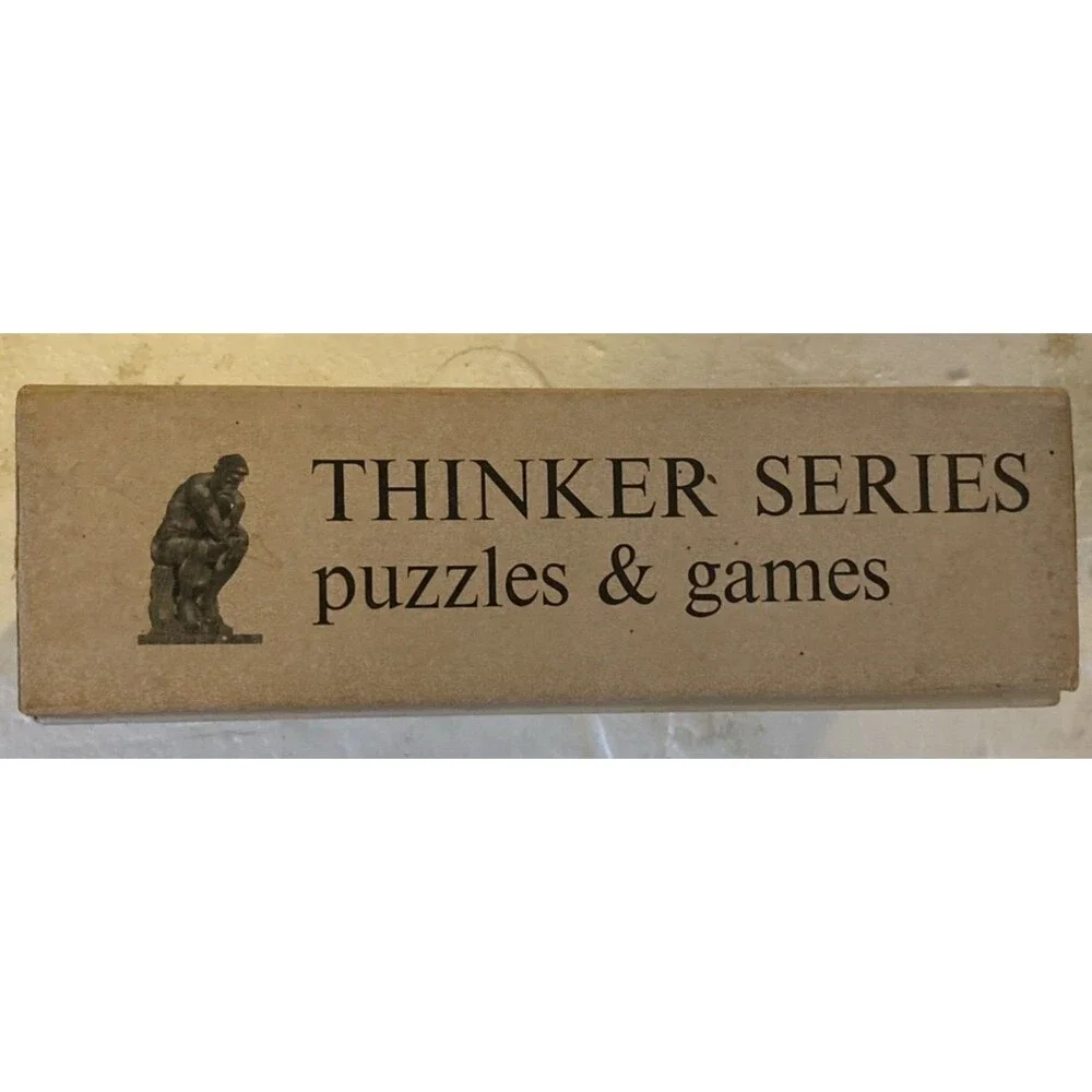 Vintage Thinker Series Puzzles and Games Skor-Mor Walnut Hardwood Chrome Pieces